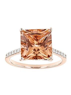 NIB - JTV Bella Luce Esotica Cor-De-Rosa Morganite Ring – Size 8